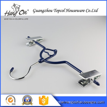 Blue Plastic Coated Wire Hanger , Dry Cleaner Wire Hangers